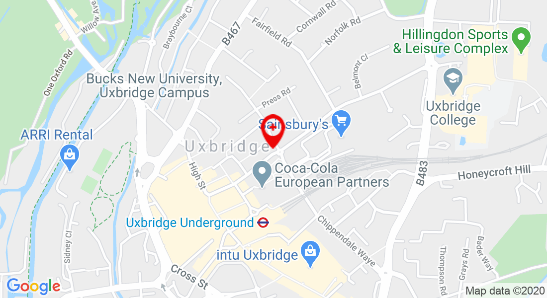 Uxbridge Vets Map